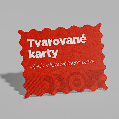 Karty, pozvánky tvarované